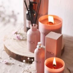 Mica Decorations Bougies Bougie Parfumée En Verre Rose -Bougeoirs Soldes Magasin bougie parfumee en verre rose 10