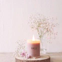 Mica Decorations Bougies Bougie Parfumée En Verre Rose -Bougeoirs Soldes Magasin bougie parfumee en verre rose 5
