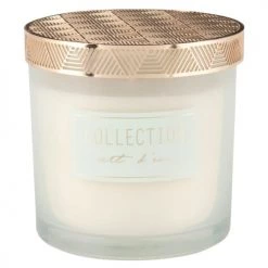 Maisons Du Monde Bougies De Noël Bougie Parfumée En Verre Teinté Vert Et Métal Doré 350g