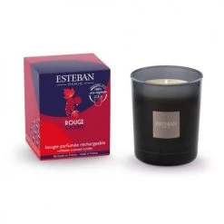 Esteban Bougies Bougie Parfumée Initiale Rechargeable 170g Rouge Cassis