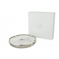 LANADECO Bougies Bougie Parfumée Métal Argent Extra Large