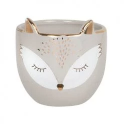 Maisons Du Monde Décorations Lumineuses De Noël Bougie Parfumée Renard, En Céramique Grise 160g