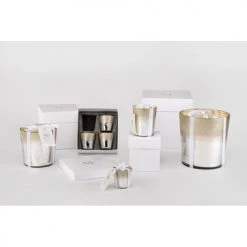 LANADECO Bougies Bougie Parfumée Verre Argent H21,5cm -Bougeoirs Soldes Magasin bougie parfumee verre argent h21 5cm 3