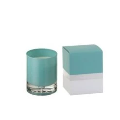 LANADECO Bougies Bougie Parfumée Verre Azur H10,4cm -Bougeoirs Soldes Magasin bougie parfumee verre azur h10 4cm 2