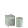 LANADECO Bougeoirs Bougie Parfumée Verre Menthe 80h -Bougeoirs Soldes Magasin bougie parfumee verre menthe 80h