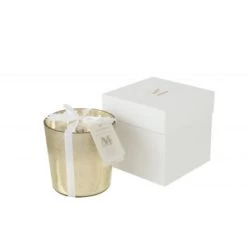 LANADECO Bougies Bougie Parfumée Verre Or H15,25cm -Bougeoirs Soldes Magasin bougie parfumee verre or h15 25cm 2