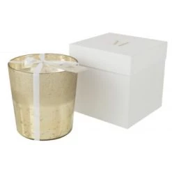 LANADECO Bougies Bougie Parfumée Verre Argent H21,5cm -Bougeoirs Soldes Magasin bougie parfumee verre or h21 5cm