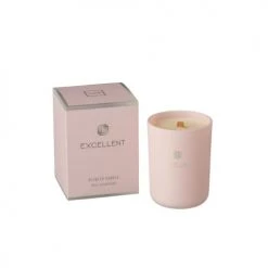 LANADECO Bougies Bougie Parfumée Verre Rose 50h H10,5cm