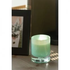 LANADECO Bougies Bougie Parfumée Verre Turquoise H10,4cm -Bougeoirs Soldes Magasin bougie parfumee verre turquoise h10 4cm 4