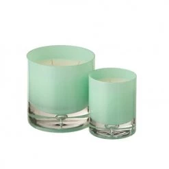 LANADECO Bougies Bougie Parfumée Verre Turquoise Large -Bougeoirs Soldes Magasin bougie parfumee verre turquoise large 2