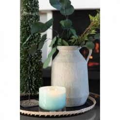 LANADECO Bougies Bougie Parfumée Verre Turquoise Large -Bougeoirs Soldes Magasin bougie parfumee verre turquoise large 3