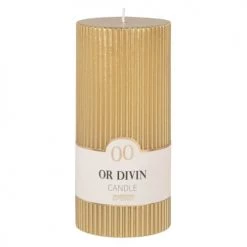 Maisons Du Monde Bougies Bougie Striée Dorée H15