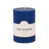 Maisons Du Monde Bougies Bougie Striée Parfumée Bleue H10, 340g - Lot De 2 -Bougeoirs Soldes Magasin bougie striee parfumee bleue h10 340g 1000 5 37 221396 1