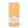 Maisons Du Monde Bougies Bougie Striée Parfumée Jaune H15, 500g