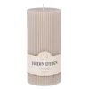 Maisons Du Monde Bougies Bougie Striée Parfumée Taupe H15, 500g