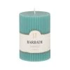Maisons Du Monde Bougies Bougie Striée Parfumée Turquoise H10, 340g - Lot De 2