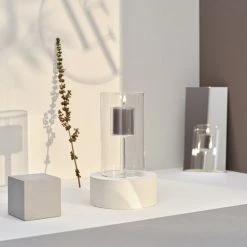 Bougies La Française Bougies Bougie Votive 10h Gris Intemporel -Bougeoirs Soldes Magasin bougie votive 10h gris intemporel 2