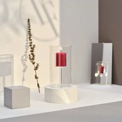 Bougies La Française Bougies Bougie Votive 10h Rouge Intemporel -Bougeoirs Soldes Magasin bougie votive 10h rouge intemporel 2