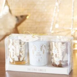 Maisons Du Monde Décorations Lumineuses De Noël Bougies Parfumées En Verre Teinté Doré Et Ivoire 135g -Bougeoirs Soldes Magasin bougies parfumees en verre teinte dore et ivoire 135g 1000 1 27 208676 3