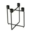 Wadiga Bougeoirs Chandelier 4 Branches Métal Noir - 15x15x17cm -Bougeoirs Soldes Magasin chandelier 4 branches metal noir 15x15x17cm