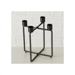 Wadiga Bougeoirs Chandelier 4 Branches Métal Noir - 15x15x17cm -Bougeoirs Soldes Magasin chandelier 4 branches metal noir 15x15x17cm 5