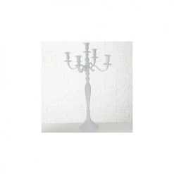 Wadiga Bougeoirs Chandelier Baroque Blanc H77cm -Bougeoirs Soldes Magasin chandelier baroque blanc h77cm 4