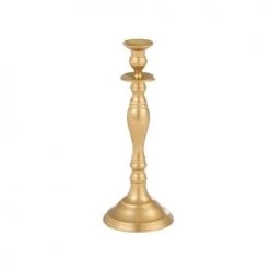 LANADECO Bougeoirs Chandelier Classique Alu Mat Or H33cm