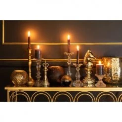 LANADECO Bougeoirs Chandelier Classique Alu Mat Or H46cm -Bougeoirs Soldes Magasin chandelier classique alu mat or h46cm 2