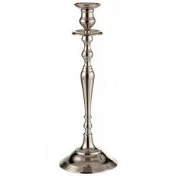 LANADECO Bougeoirs Chandelier Classique Aluminium Argenté H45cm
