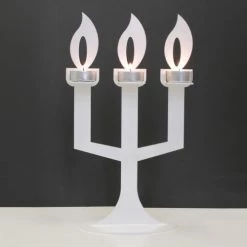 Fenel & Arno Bougeoirs Chandelier En Métal Blanc -Bougeoirs Soldes Magasin chandelier en metal blanc 1