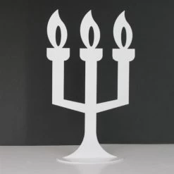 Fenel & Arno Bougeoirs Chandelier En Métal Blanc -Bougeoirs Soldes Magasin chandelier en metal blanc 3