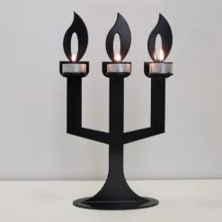 Fenel & Arno Bougeoirs Chandelier En Métal Noir -Bougeoirs Soldes Magasin chandelier en metal noir 4