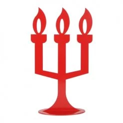 Fenel & Arno Bougeoirs Chandelier En Métal Rouge