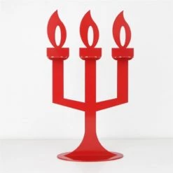 Fenel & Arno Bougeoirs Chandelier En Métal Rouge -Bougeoirs Soldes Magasin chandelier en metal rouge 4