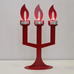 Fenel & Arno Bougeoirs Chandelier En Métal Rouge -Bougeoirs Soldes Magasin chandelier en metal rouge 5