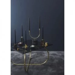 AYTM Bougeoirs Chandelier Marbre Noir Et Laiton Doré 9 AYTM Bougeoirs Chandelier Marbre Noir Et Laiton Doré -Bougeoirs Soldes Magasin chandelier marbre noir et laiton dore 2