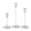 Wadiga Bougeoirs Chandeliers De Table Argentés - Lot De 3