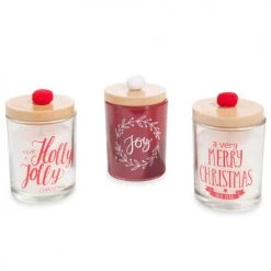Maisons Du Monde Décorations à Poser De Noël Coffret 3 Bougies De Noël En Verre Avec Couvercle 3x45 -Bougeoirs Soldes Magasin coffret 3 bougies de noel en verre avec couvercle 3x45 1000 10 40 163261 2