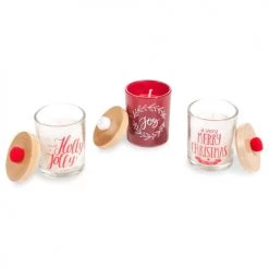 Maisons Du Monde Décorations à Poser De Noël Coffret 3 Bougies De Noël En Verre Avec Couvercle 3x45 -Bougeoirs Soldes Magasin coffret 3 bougies de noel en verre avec couvercle 3x45 1000 10 40 163261 3