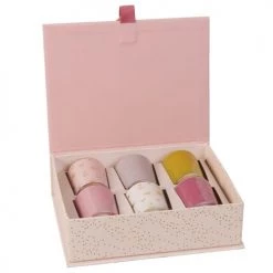 Maisons Du Monde Décorations Lumineuses De Noël Coffret 6 Bougies Lumignons En Verre Motifs Dorés 200g