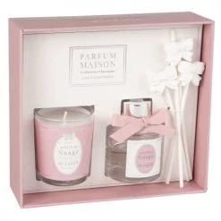 Maisons Du Monde Senteurs Coffret Bougie 50g Et Diffuseur De Parfum Douceur Poudrée 30 ML