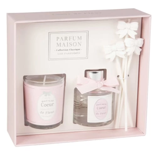 Maisons Du Monde Senteurs Coffret Bougie Parfumée 50g Et Diffuseur De Parfum Cœur De Fleur 30 ML 2 Maisons Du Monde Senteurs Coffret Bougie Parfumée 50g Et Diffuseur De Parfum Cœur De Fleur 30 ML