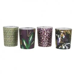Maisons Du Monde Coffret Bougies Lumignons Parfumées (x4) En Verre Vert, Violet, Doré Et écru 180 G -Bougeoirs Soldes Magasin coffret bougies lumignons parfumees x4 en verre vert violet dore et ecru 180 g 1000 16 32 223277 2