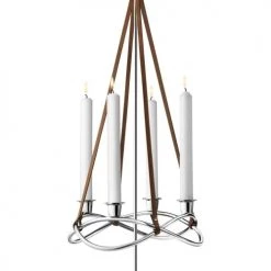 Georg Jensen Bougeoirs Embout Pour Bougeoir Season Métal Argent 26x60x26 Cm