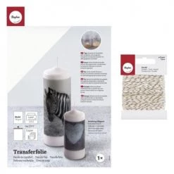 Youdoit Bougies Feuille De Transfert Pour Bougie A4 + Ficelle Dorée & Blanche 15 M