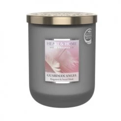 Heart And Home Bougies Grande Bougie Cire De Soja Bergamote, Citron Et Musc Délicat 70h