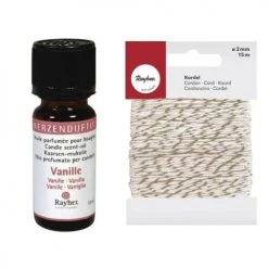 Youdoit Bougies Huile Parfumée Pour Bougie 10 Ml Vanille + Ficelle Dorée & Blanche 15
