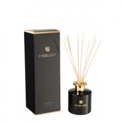 LANADECO Bougies Huile Parfumée Siberia Fir Noir + Bâtons