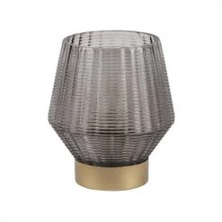 Present Time Bougies Lampe Votive Led Shine Cone S Verre Noir -Bougeoirs Soldes Magasin lampe votive led shine cone s verre noir 2