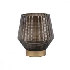 Present Time Bougies Lampe Votive Led Shine Cone S Verre Noir -Bougeoirs Soldes Magasin lampe votive led shine cone s verre noir 4